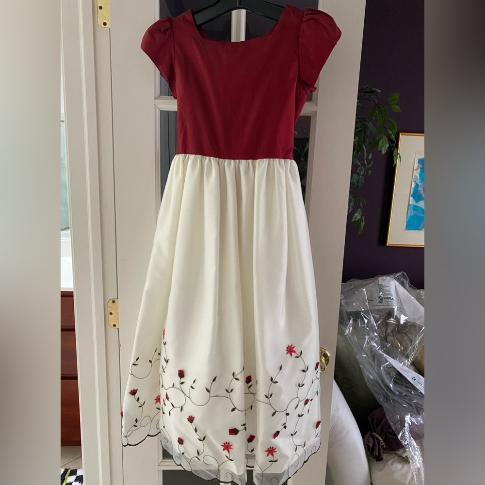 Crimson vintage Dimples dress